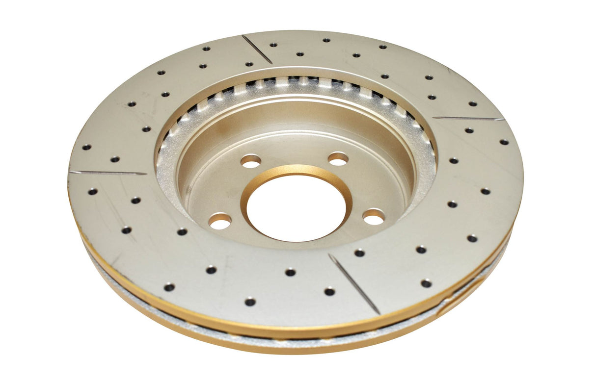 Ford BA/BF & FG 02- Street Gold Cross-drilled slotted KP F DBA Disc Brake Rotors