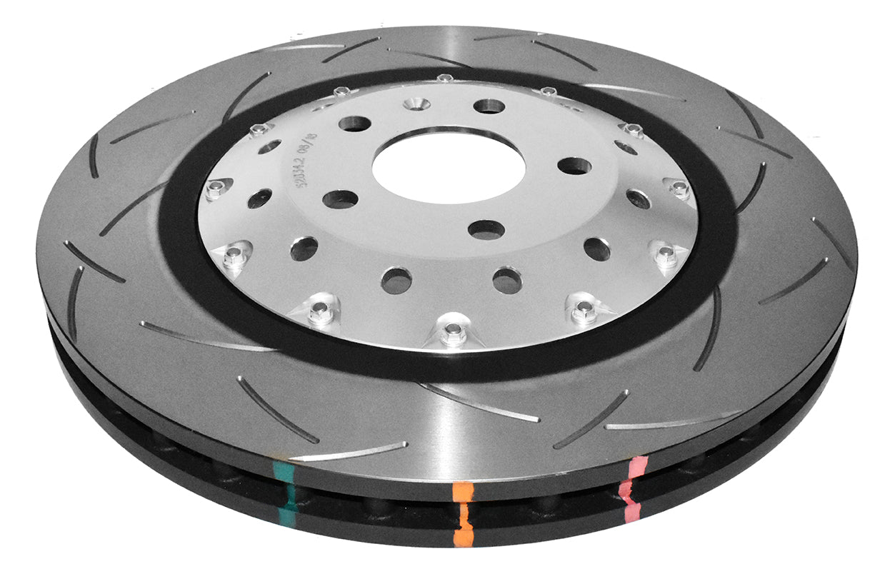 Audi A4 DBA 5000 2-piece Clear Anodised Hat T3 Slotted KP F Disc Brake Rotors