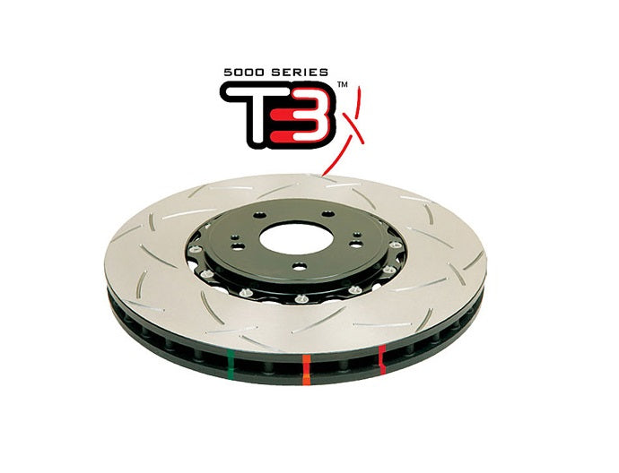 Subaru WRX STI 02-11 5000 2-piece Black Hat T3 Slot KP F DBA Disc Brake Rotors