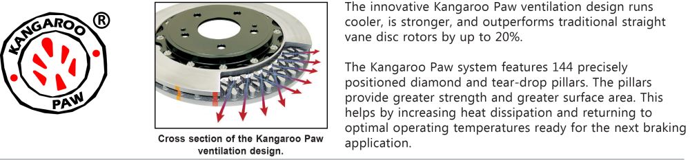 Ford Australia AU DBA 5000 2-piece Black Hat T3 Slot KP F Disc Brake Rotors