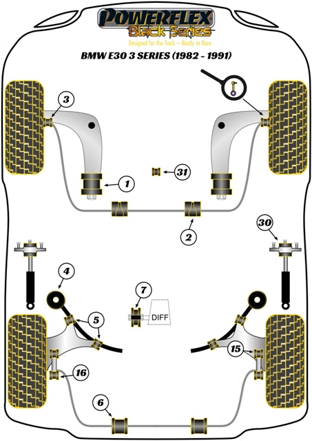 BMW Front Wishbone Rear Bush (E46 Hybrid)