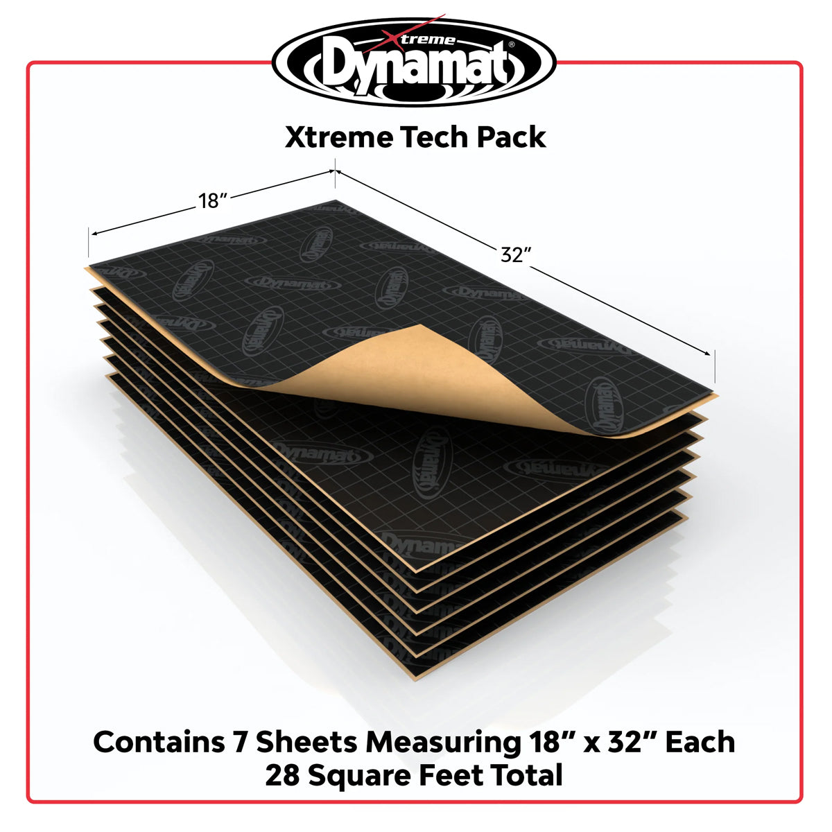 DYNAMAT XTREME TECH PACK SOUND DEADENING (450MM X 800MM) - 7 SHEET PACK - 10428