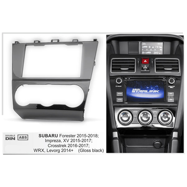 FITTING KIT SUBARU FORESTER , IMPREZA , XV , CROSSTREK 2015 - 2018 DOUBLE DIN (SILVER) - 11-662