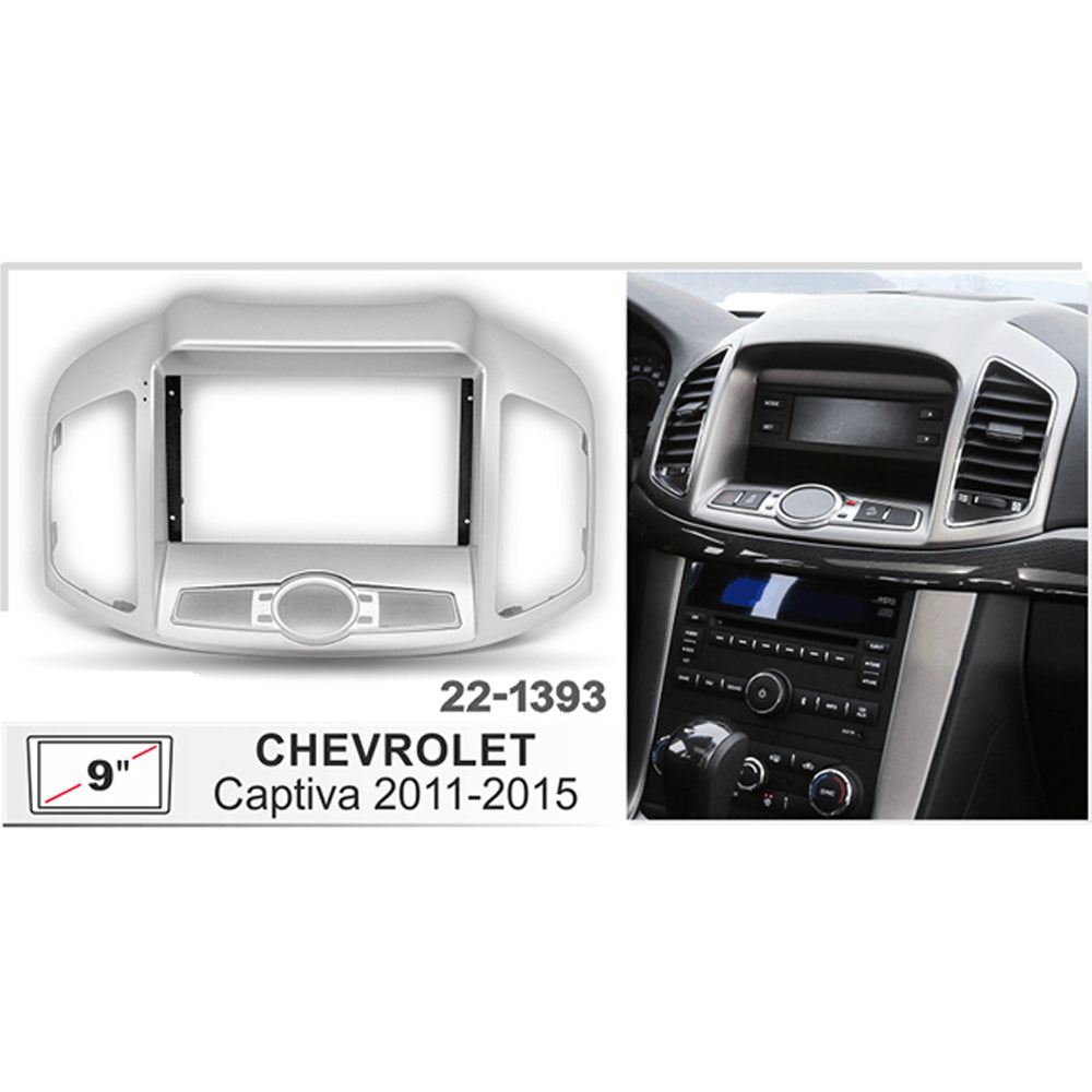 FITTING KIT 9" DASH CHEVROLET / HOLDEN CAPTIVA 7 - 2011 - 2015 (SILVER) - 22-1393