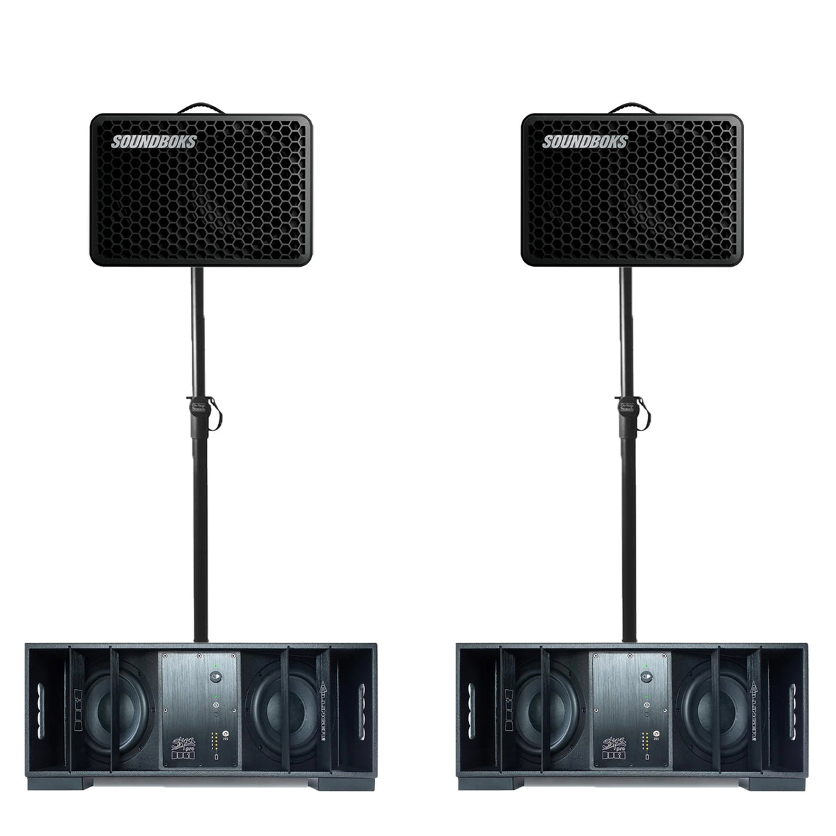 SOUNDBOKS GO + DFB SUBWOOFER BATTERY POWERED WIRELESS PRO AUDIO DUAL KIT - 2SBGO+2DFB