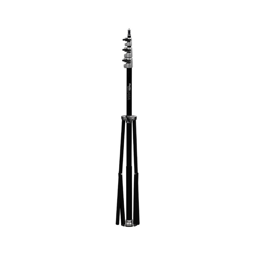 PHOTTIX SALDO 245A AIR CUSHION AUTOMATIC COLLAPSIBLE LIGHT STAND, CHROME & BLACK -245CM - 88222