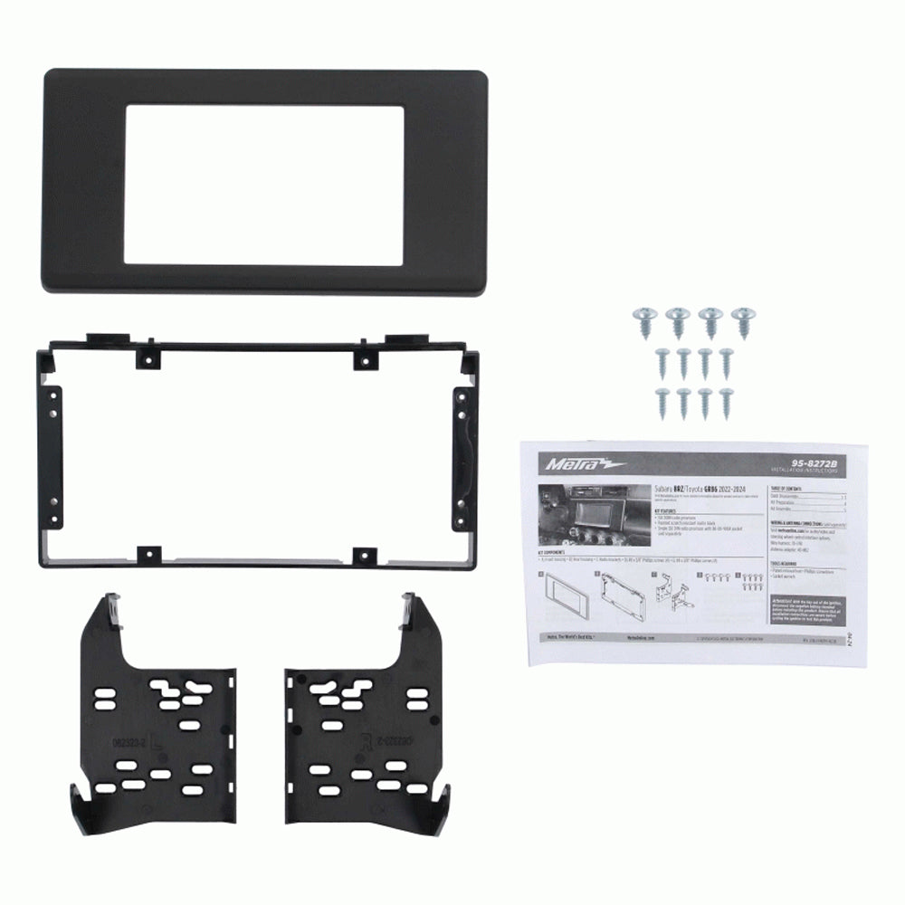 FITTING KIT SUBARU BRZ / TOYOTA GR86 2022 - 2024 DOUBLE DIN (BLACK) - 95-8272B