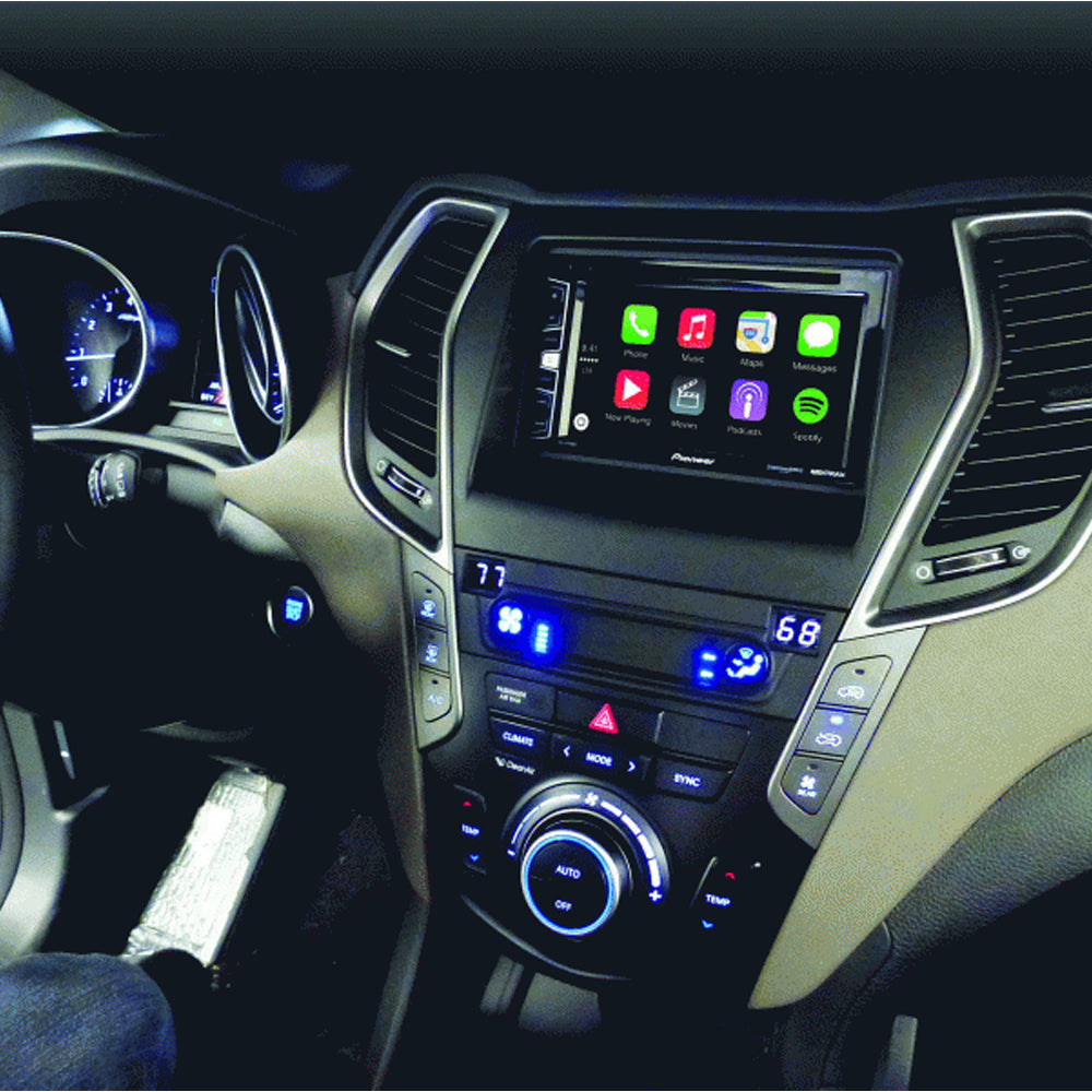 FITTING KIT HYUNDAI SANTA FE 2013 - 2019 DIN & DOUBLE DIN (BLACK) (WITH NAV) - 99-7386B