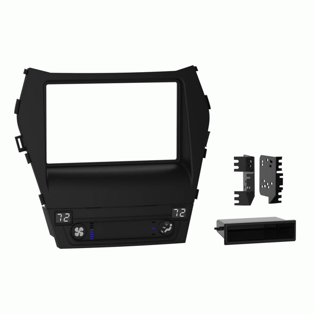 FITTING KIT HYUNDAI SANTA FE 2013 - 2019 DIN & DOUBLE DIN (BLACK) (WITH NAV) - 99-7386B