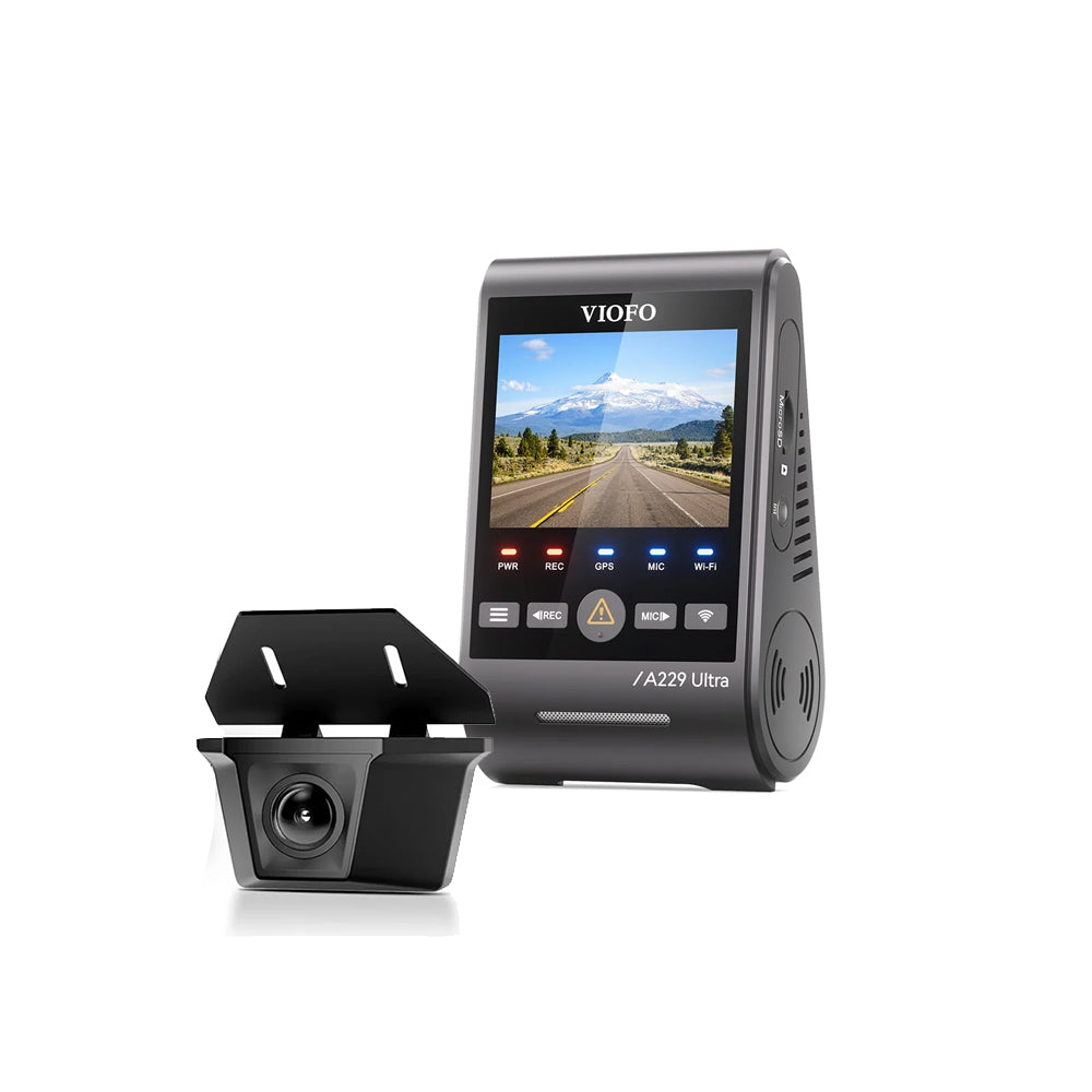 VIOFO DASHCAM A229 ULTRA 4K FRONT + 4K WATERPROOF REAR 5GHZ WIFI + GPS - A229W-ULTRA-2CH