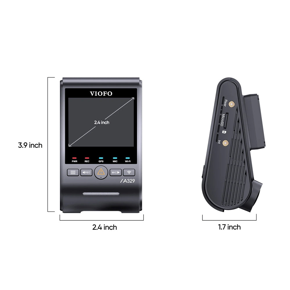 VIOFO DASHCAM A329 4K SINGLE CHANNEL WIFI 6 GPS - A329S-1CH