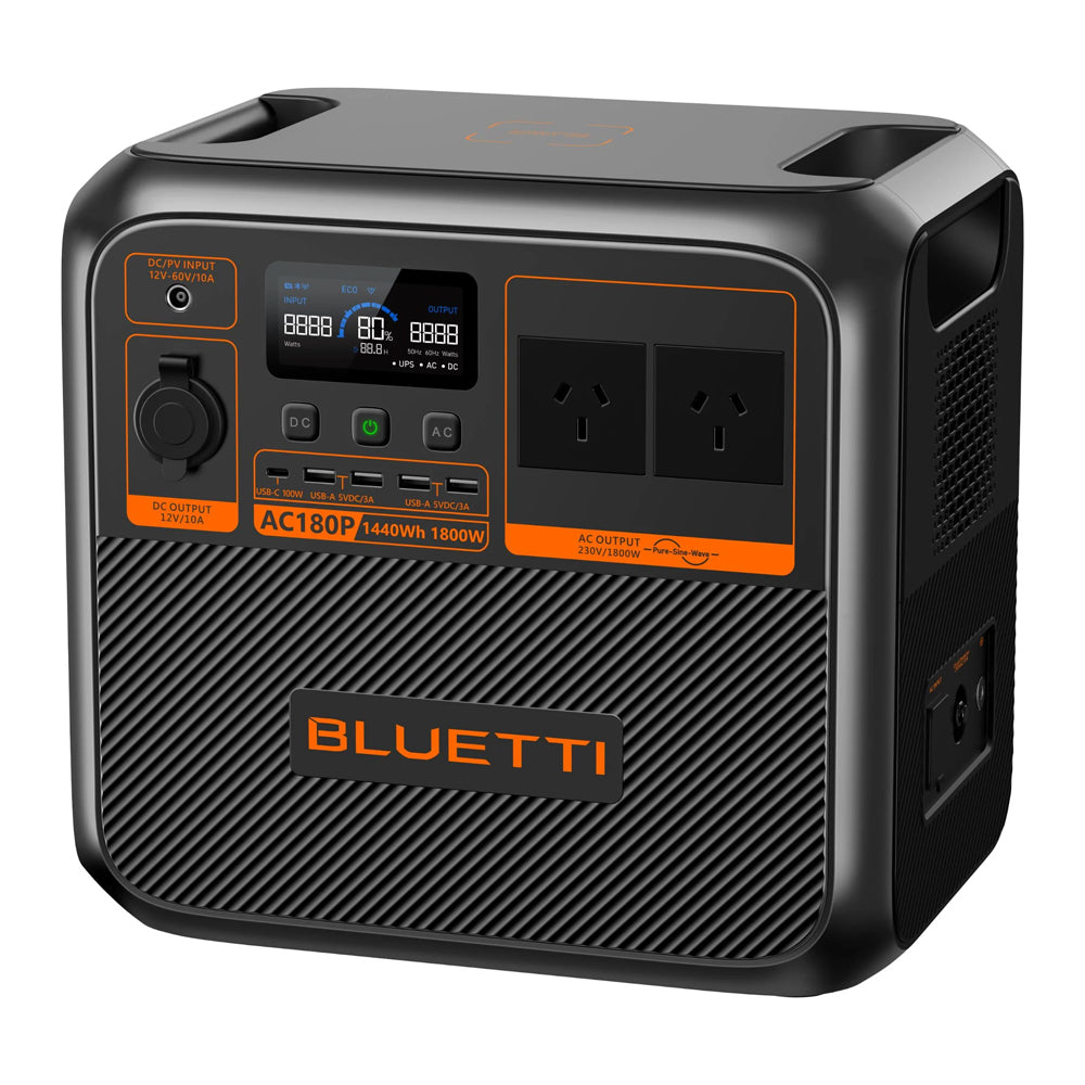 BLUETTI AC180P HOME & PORTABLE POWER STATION | 1800W (2700W SURGE) 1440WH - AC180P