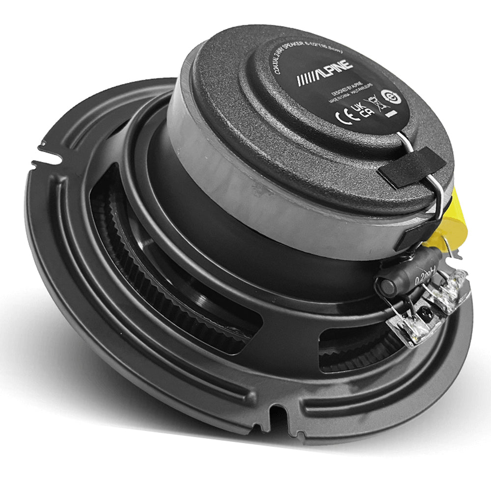 ALPINE (BASSREV-SERIES) 6.5" COAXIAL SPEAKER 50W RMS 2-WAY - BRV-S65