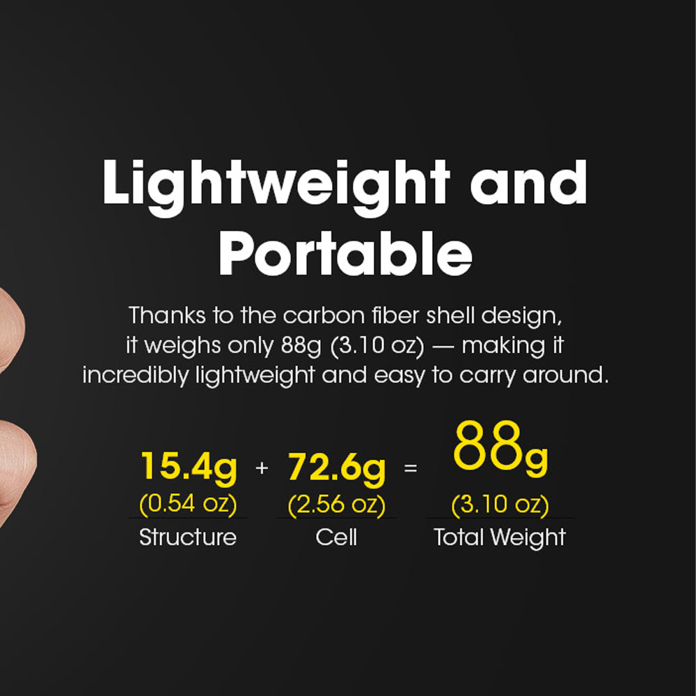 NITECORE LI-ION RECHARGEABLE USB C BATTERY 6000MAH 3.6V - CARBONBATTERY6K