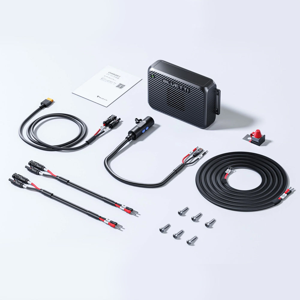 BLUETTI CHARGER2 ALTERNATOR & SOLAR DUAL DC CHARGER WITH CABLE 1200W - CHARGER2-C