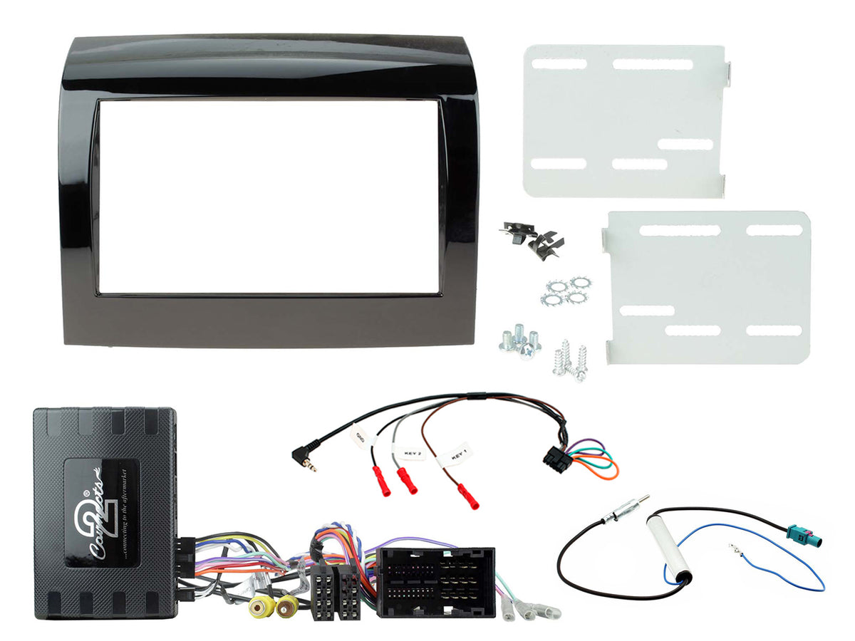 FITTING KIT FIAT DUCATO X290 MODEL FACELIFT 2014 - 2021 DOULBE DIN (BLACK) COMPLETE KIT - CTKFT32