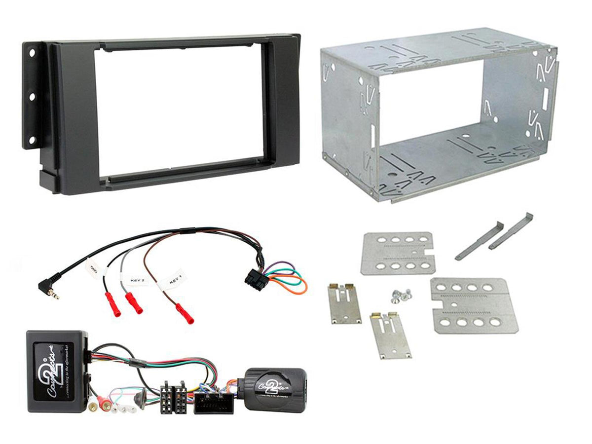 FITTING KIT LANDROVER RANGE ROVER SPORT 2005 - 2009 DOUBLE DIN (BLACK) COMPLETE KIT - CTKLR06