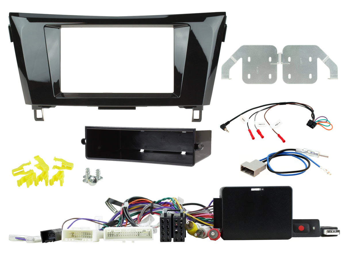 FITTING KIT NISSAN XTRAIL 2014 - 2016 DOUBLE DIN (40 PIN PLUG)(360 RETENTION) COMPLETE KIT - CTKNS19