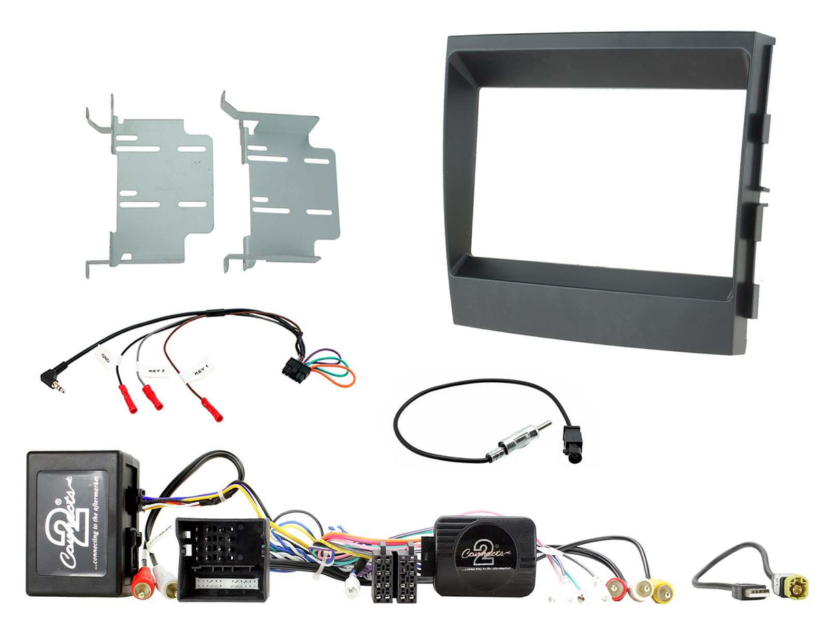 FITTING KIT PORSCHE PANAMERA 2009 - 2016 DOUBLE DIN AMPLIFIED(BLACK) COMPLETE KIT - CTKPO05