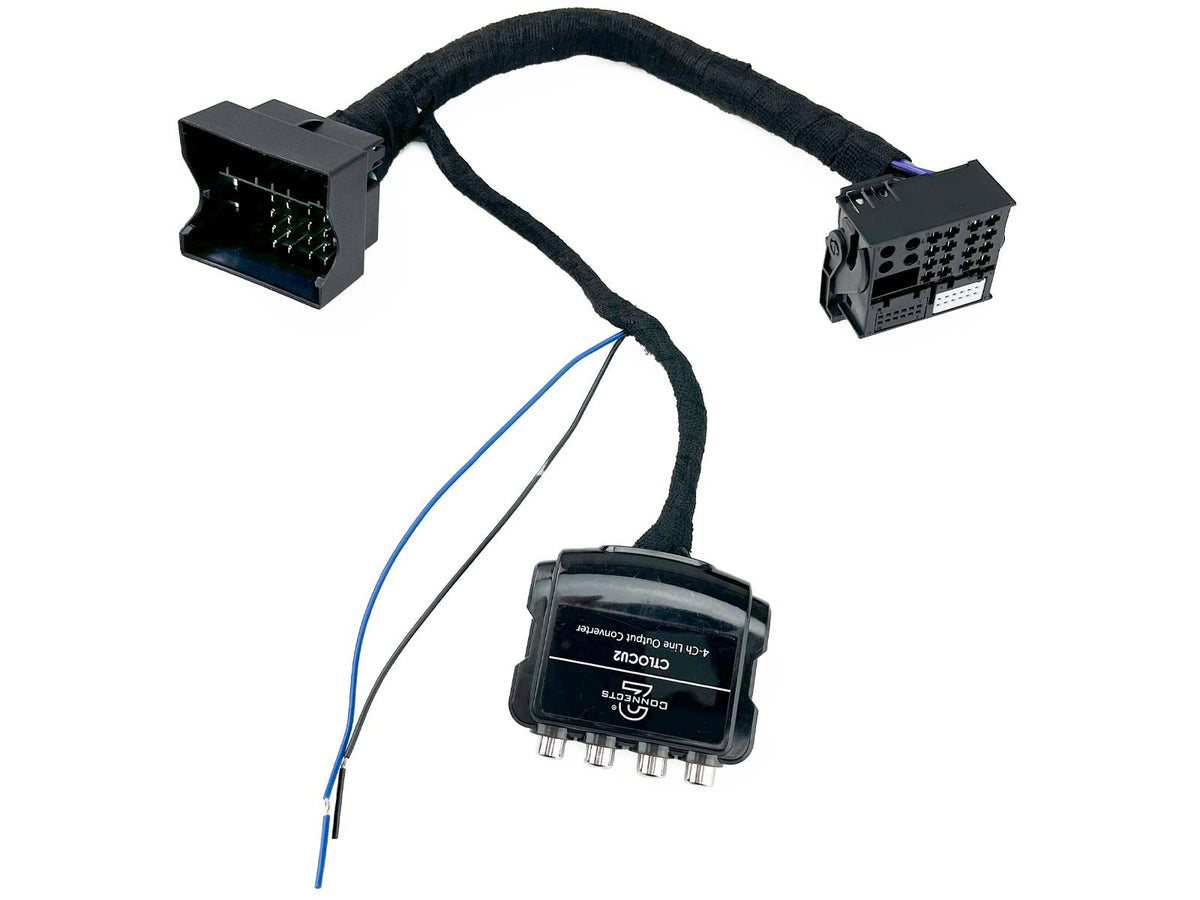 DIRECT-FIT BMW VW 4 CHANNEL LINE OUTPUT CONVERTER 12V REM - CTLOCBMV-4CH