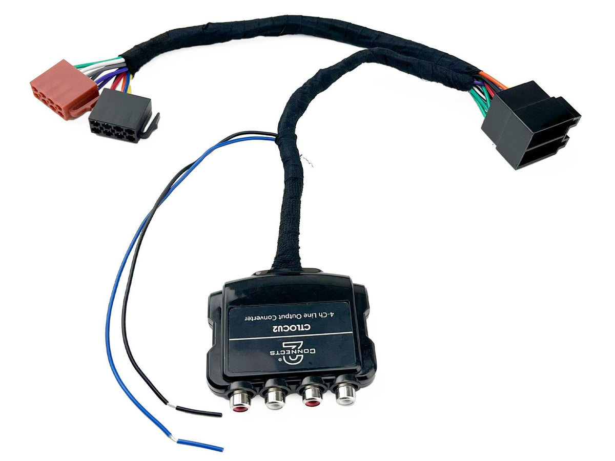 DIRECT-FIT UNIVERSAL ISO 4 CHANNEL LINE OUTPUT CONVERTER 12V REM - CTLOCU2