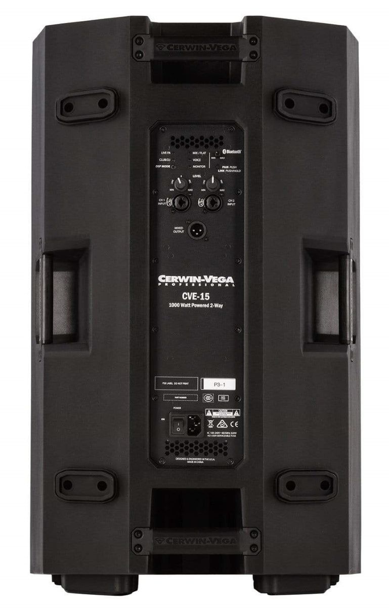 CERWIN VEGA CVE SERIES PRO AUDIO 15" POWERED BLUETOOTH 2-WAY FULL RANGE SPEAKER - CVE-15-NA