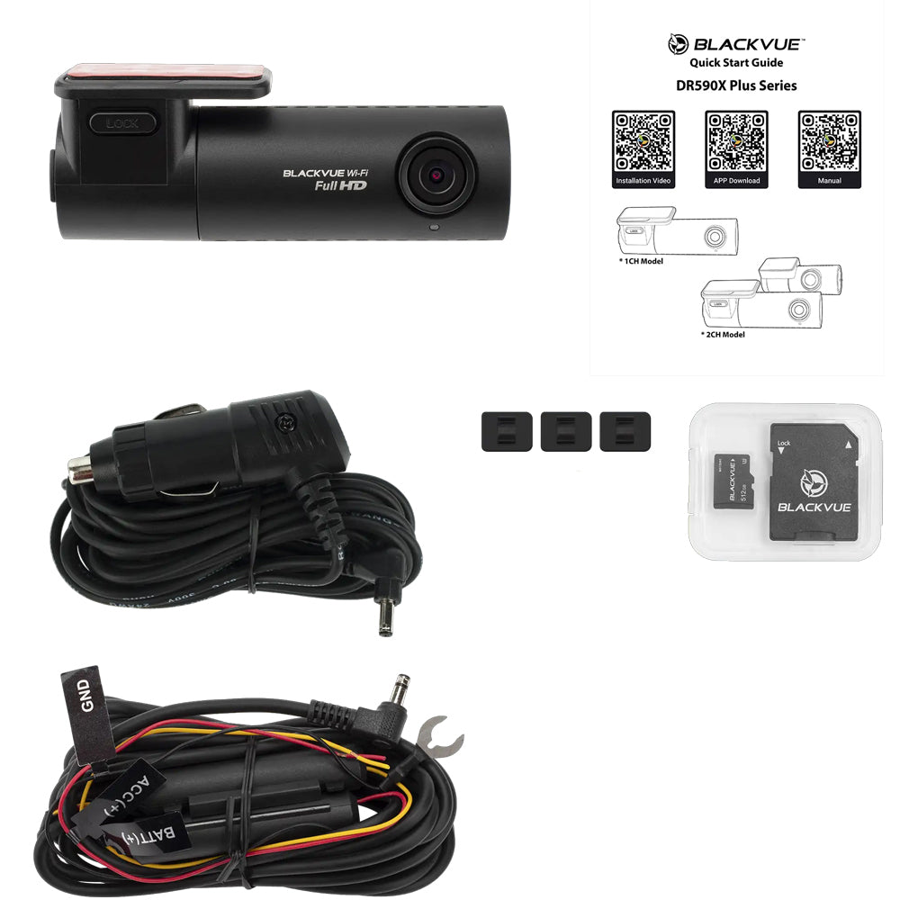 BLACKVUE DR590X-1CH FULL HD DASHCAM 32GB MICRO SD CARD - DR590X-1CH-PLUS