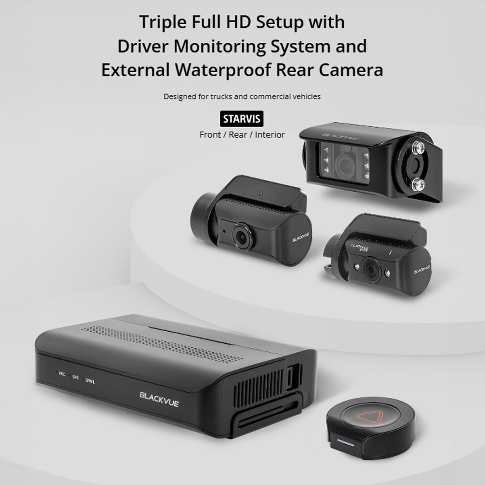 BLACKVUE DR770X BOX PRO 3-CH CAMERA SYSTEM - CENTRAL RECORD BOX DMS TRUCK 1080 HD DASHCAM 64 GB - DR770X-BOX-3CH-DMS-TRUC