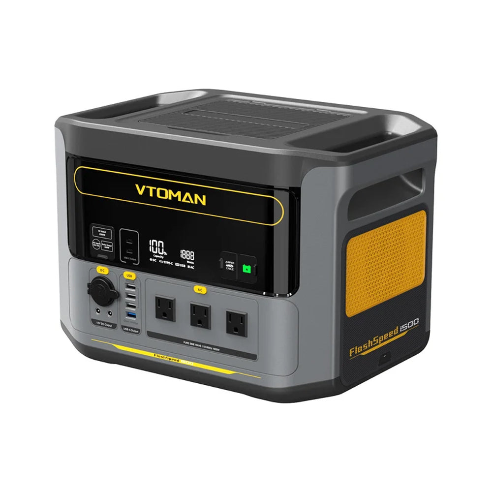 VTOMAN FLASHSPEED 1500 PORTABLE POWER STATION 1500W | 1408WH - FLASHSPEED 1500