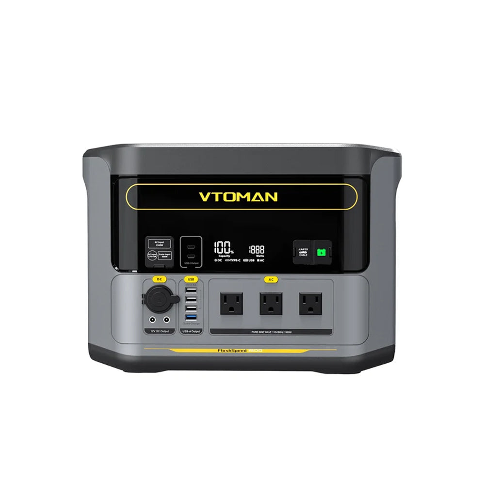 VTOMAN FLASHSPEED 1500 PORTABLE POWER STATION 1500W | 1408WH - FLASHSPEED 1500