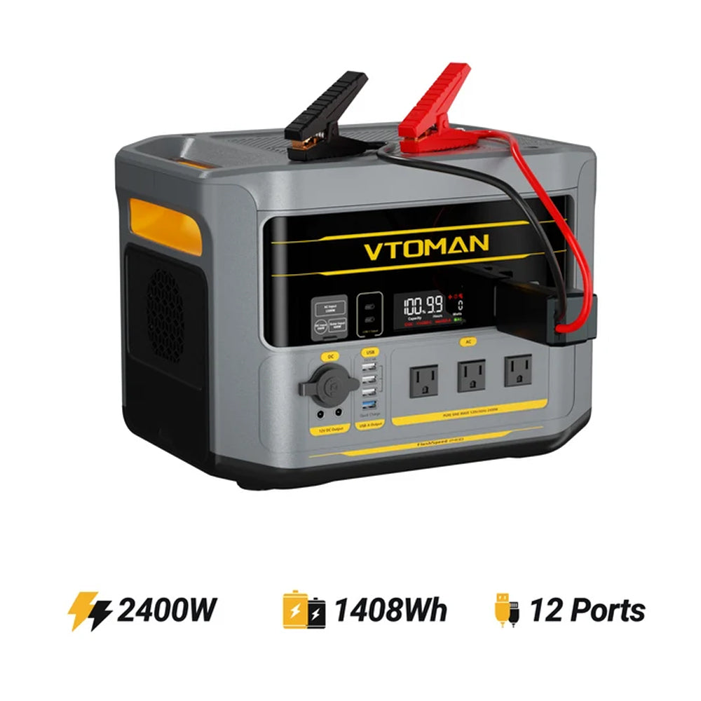 VTOMAN FLASHSPEED 2400 PORTABLE POWER STATION 2400W | 1408WH - FLASHSPEED 2400
