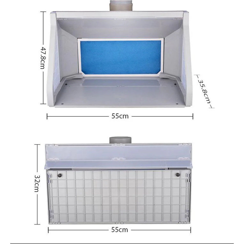 FORMULA AIRBRUSH LARGE SPRAY BOOTH WITH LIGHTS AND EXHAUST - FM.ACC-BOOTH-L