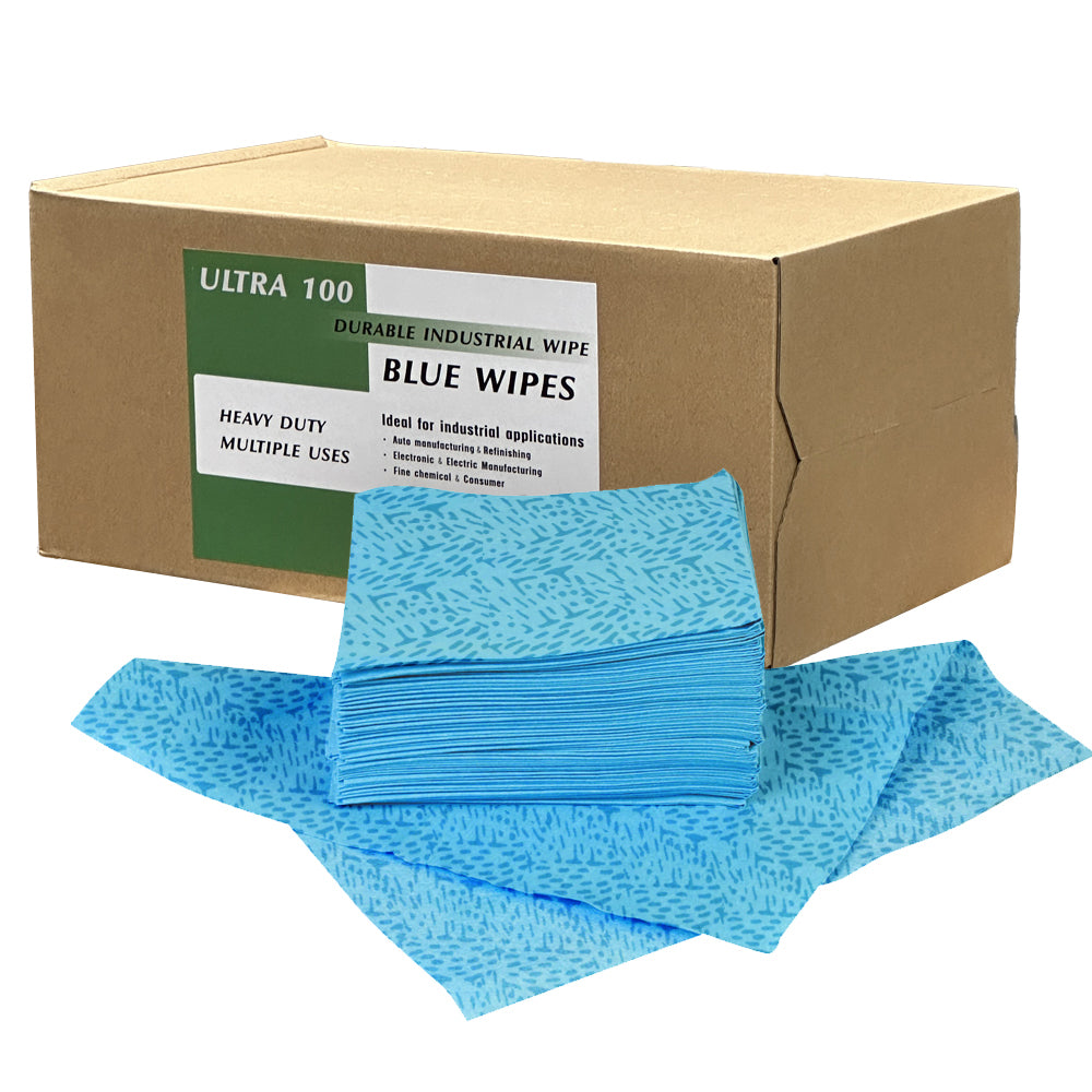 EDS AUTO ULTRA 100 INDUSTRIAL BLUE WIPES 200 PER BOX - FM.WIPES