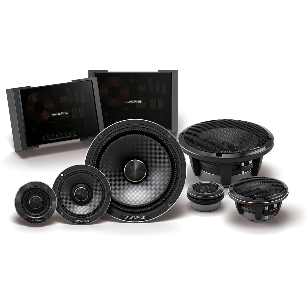 ALPINE (STATUS SERIES) 6.5" COMPONENT SPEAKER 100W RMS 3-WAY - HDZ-653