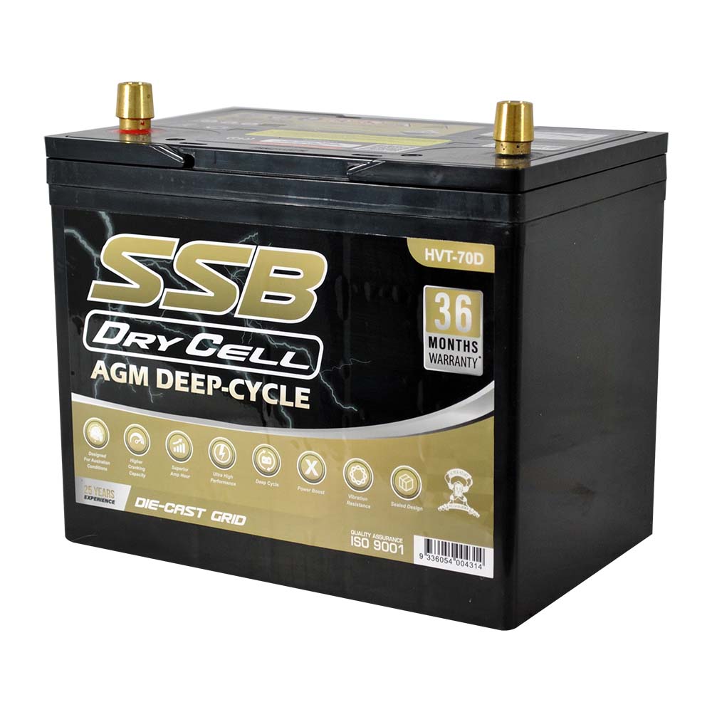 AGM BATTERY DEEP CYCLE DUAL PURPOSE 12V 85AH 620CCA BY SSB (24X MF) ULTRA HIGH PERFORMANCE - HVT-70D