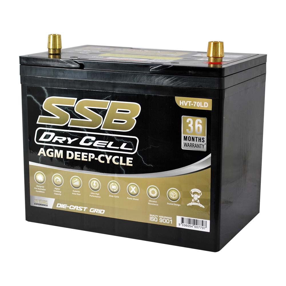 AGM BATTERY DEEP CYCLE DUAL PURPOSE 12V 85AH 620CCA BY SSB (24LX MF) ULTRA HIGH PERFORMANCE - HVT-70LD