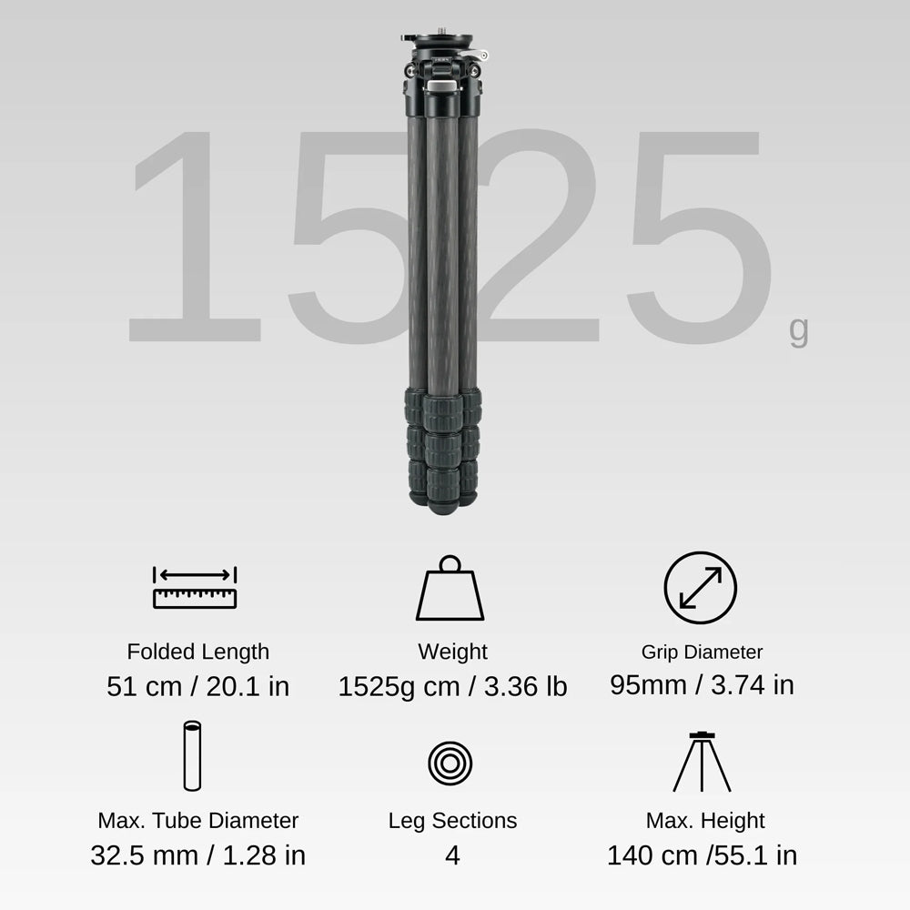HEIPI K32 HEAVY-DUTY CARBON FIBER TRIPOD - K32