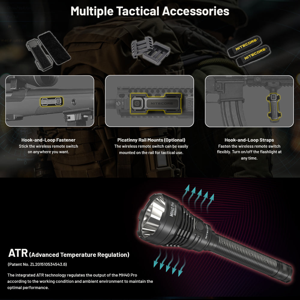 NITECORE MH40 PRO 3500 LUMEN UHI BRIGHT LONG RANGE HUNTING TORCH - MH40PRO
