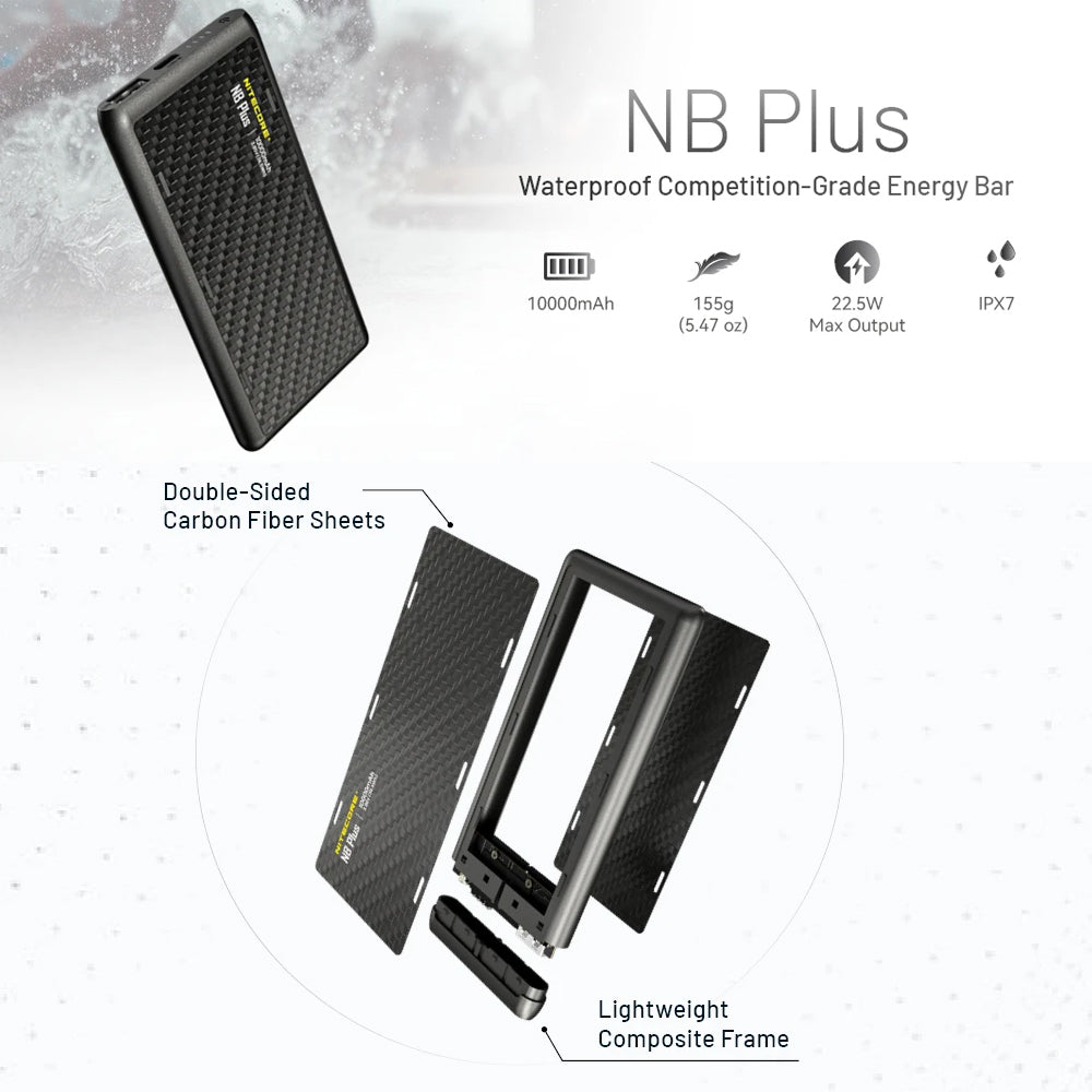 NITECORE 10,000MAH POWER BANK COMPETITION GRADE IPX7 - NB PLUS