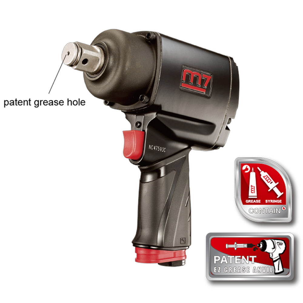 M7 AIR IMPACT WRENCH 3/4" DRIVE EZ GREASE PISTOL STYLE 1200FT - NC-6236QH
