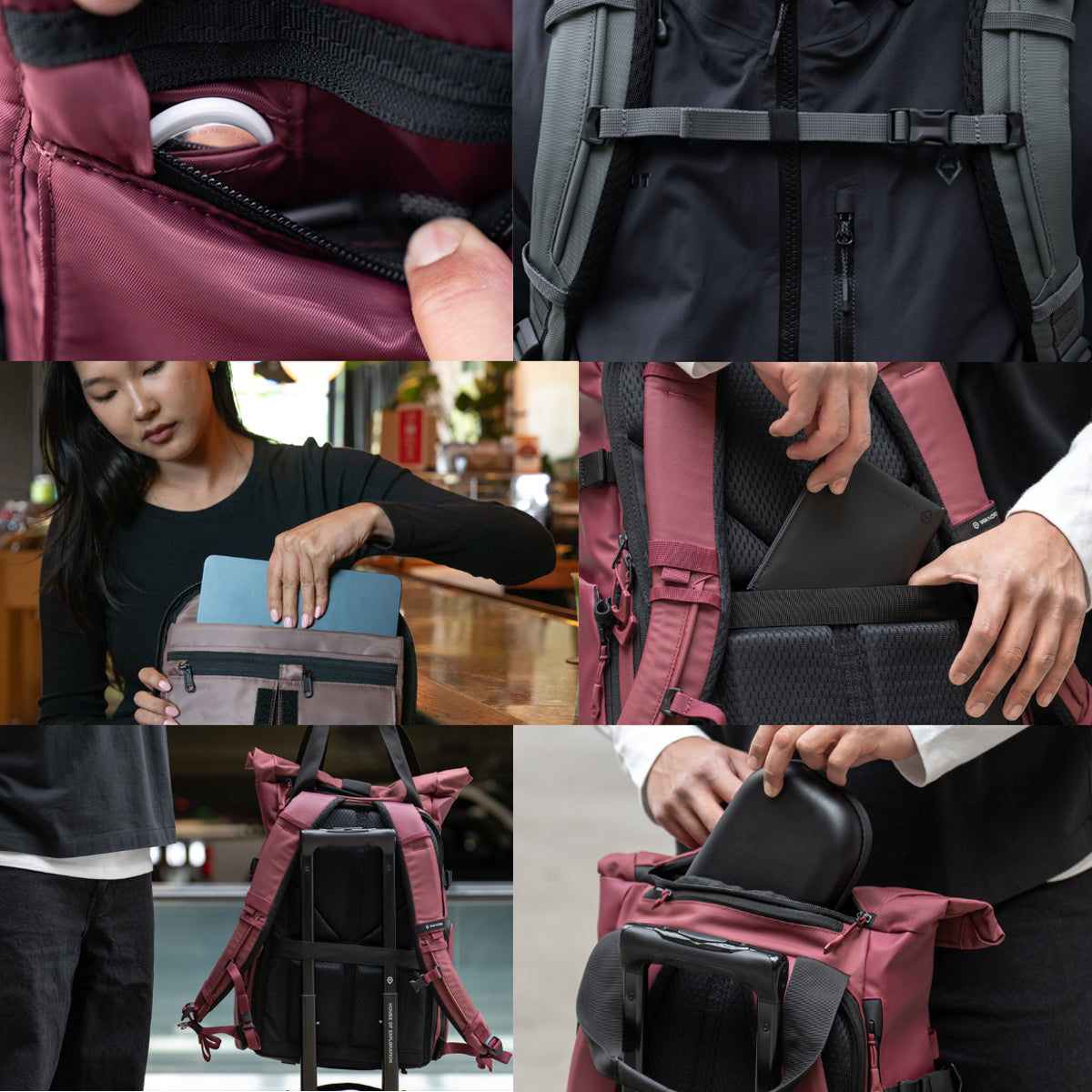 WANDRD PRVKE V4 15L PHOTO BUNDLE CAMERA BACKPACK RHONE BURGUNDY - PK15-RB-PB-4
