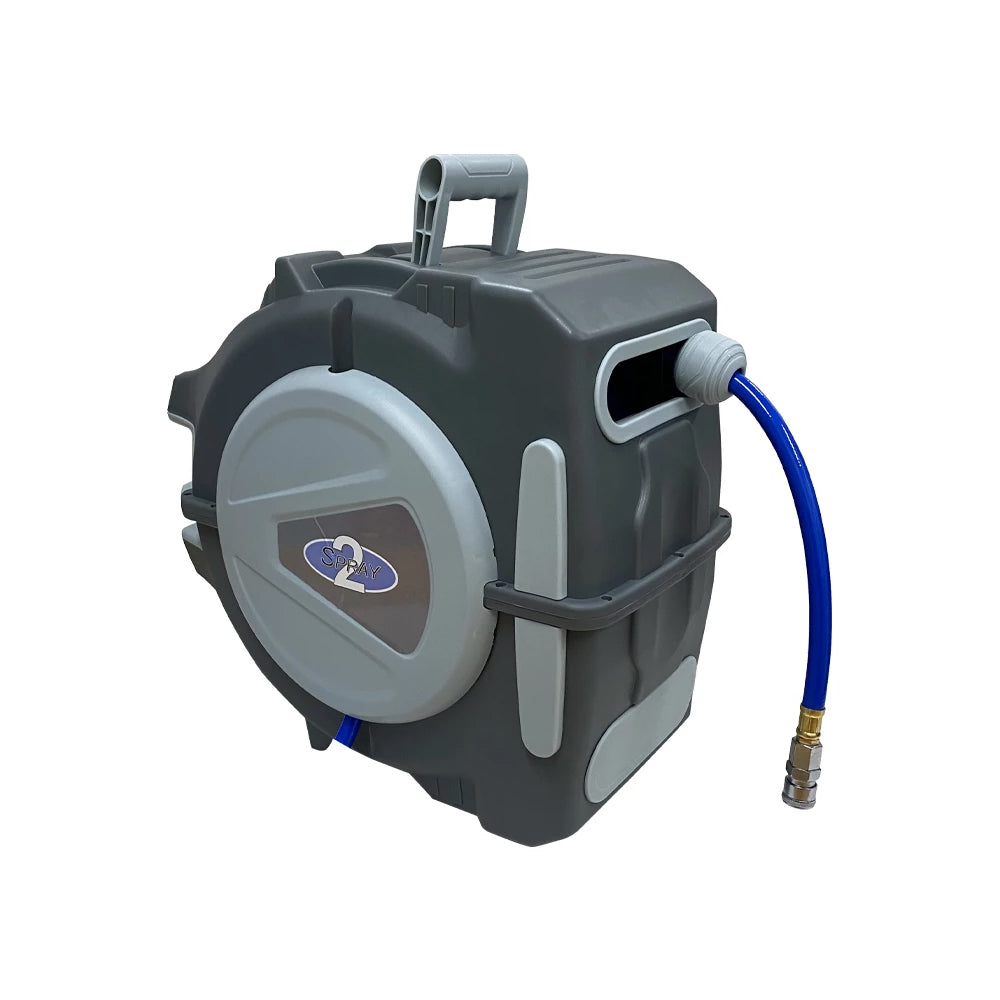 IWATA 2SPRAY BY IWATA RETRACTABLE HOSE REEL 20M X 9.5MM - 1/4" BSP HIGH FLOW - PS.HOSEREEL20