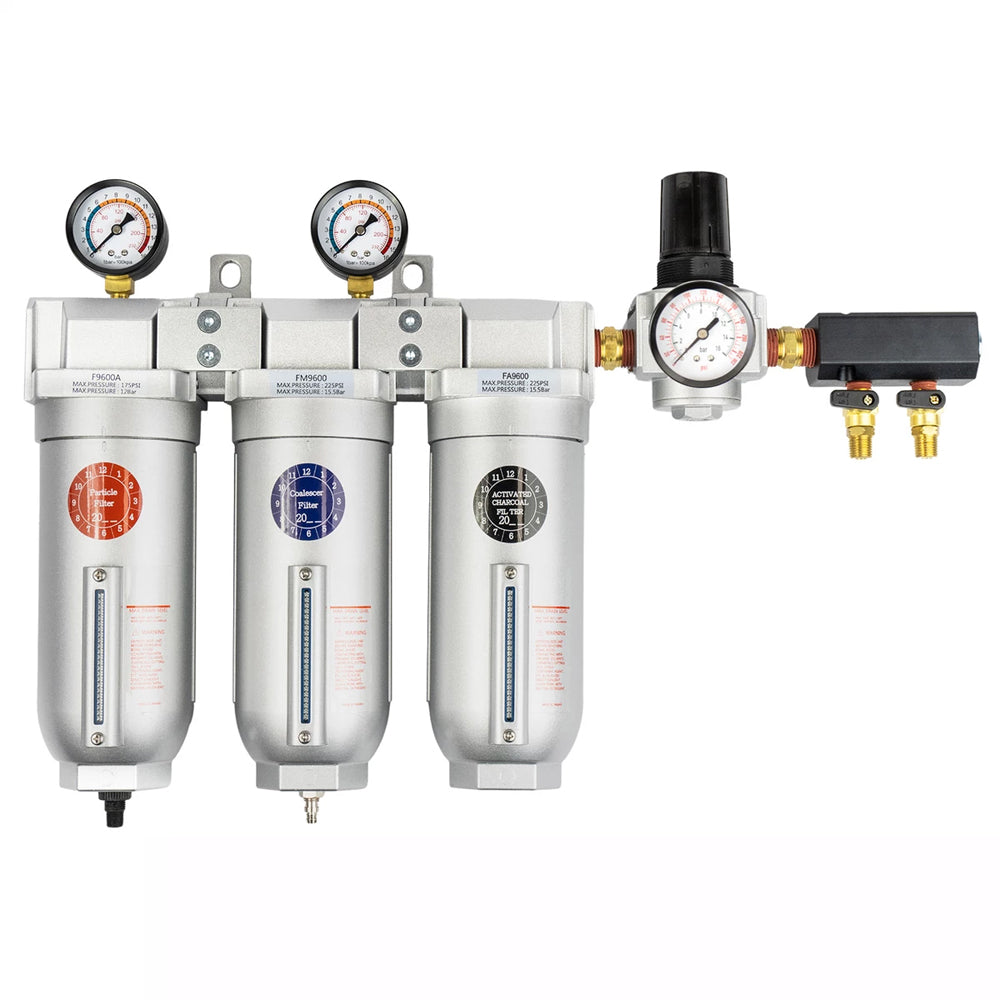 IWATA 2SPRAY 3 STAGE FILTER WITH REGULATOR & TWIN OUTLETS - PS.PCCR3S
