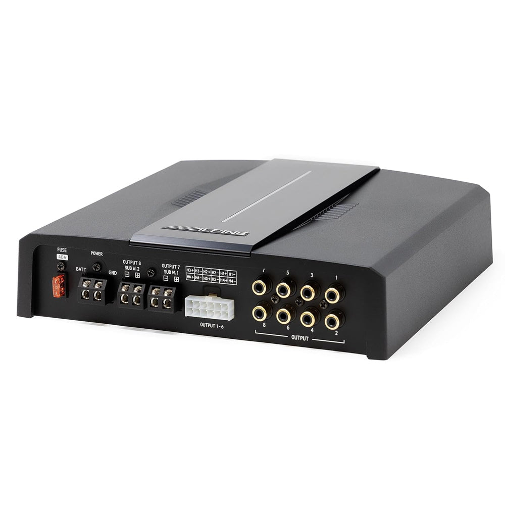 ALPINE OPTIM8 8-CH DSP & AMP (50W X6, 150W X2 RMS @ 4OHM) W/AUTOEQ 2.0 (BT & WIRED CONTROLLER INCLD) - PXE-C80-88-OPTIM8