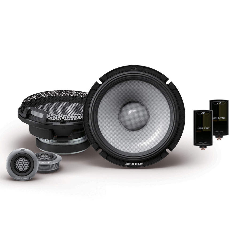 ALPINE (R2 SERIES) 6.5" COMPONENT SPEAKER 2-WAY 100W RMS (PAIR) (WITH GRILLS) - R2-S65C