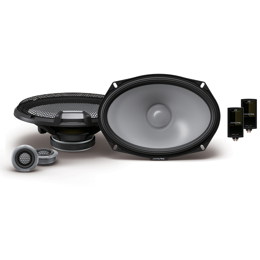 ALPINE (R2 SERIES) 6"X9" COMPONENT SPEAKER 2-WAY 100W RMS (PAIR) (WITH GRILLES) - R2-S69C