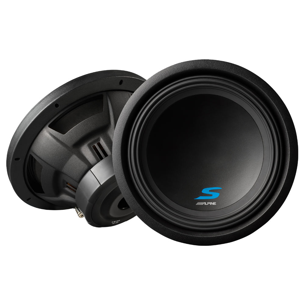 ALPINE (S2 SERIES) 12" SUBWOOFER DUAL 4OHM 600W RMS - S2-W12D4