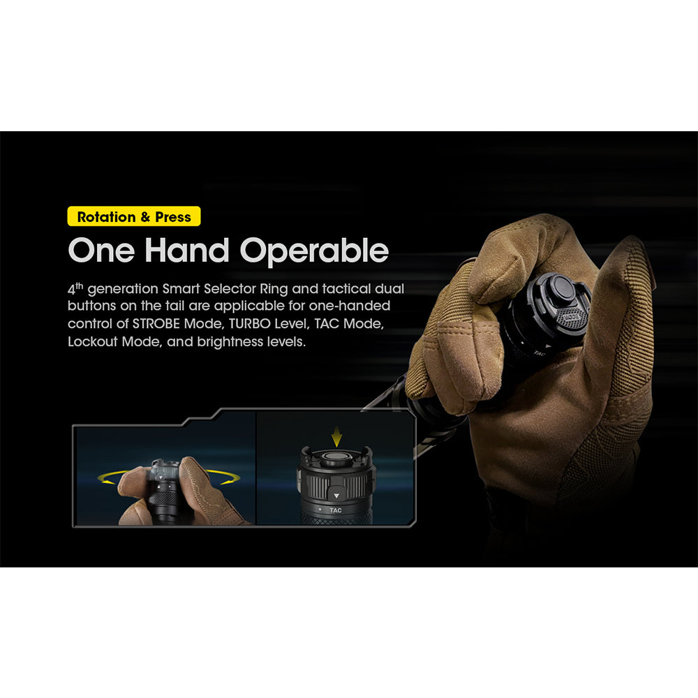 NITECORE SRT7GI 3000 LUMEN USB RECHARGEABLE TACTICAL TORCH 580 METERS THROW - SRT7I