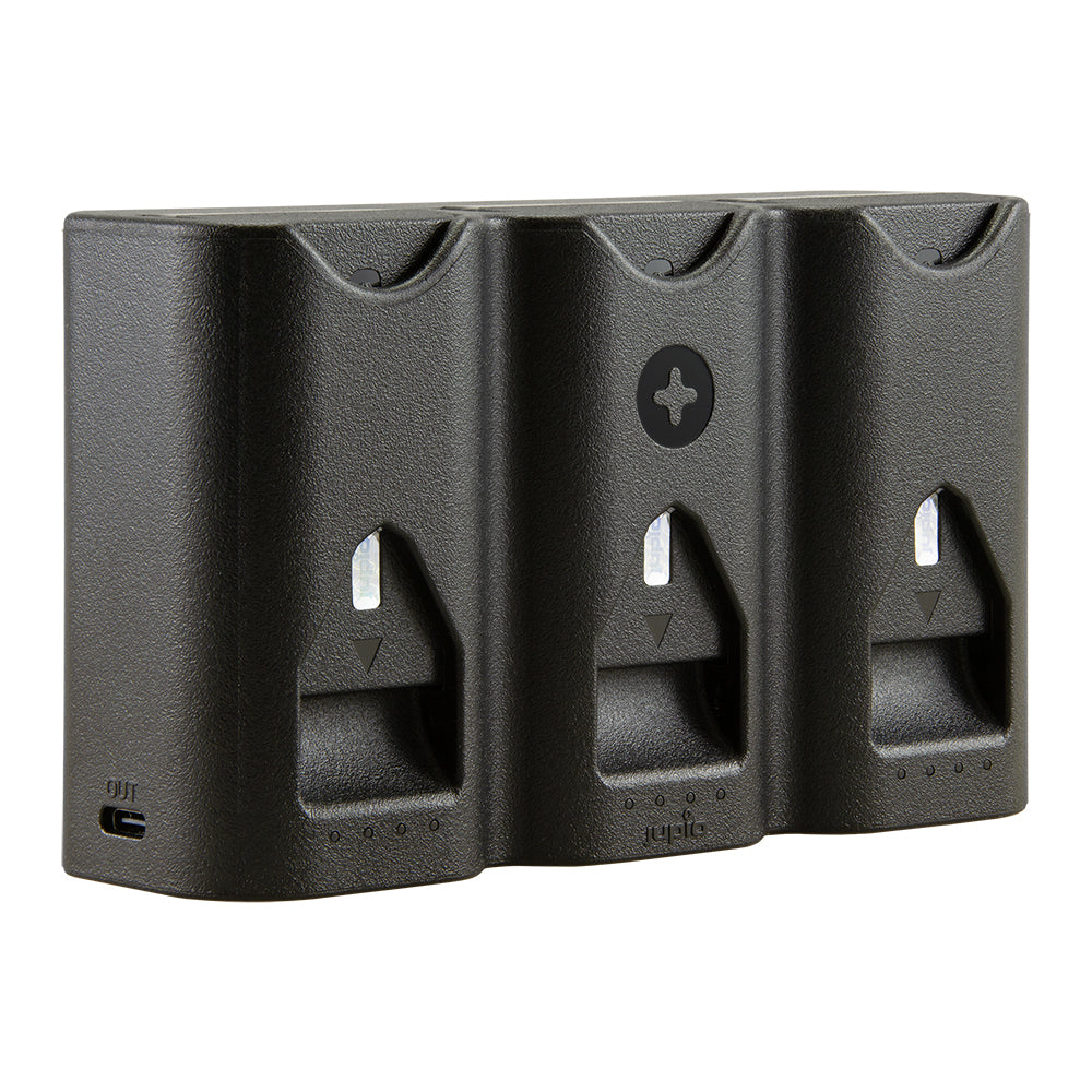 JUPIO TRI-CHARGE AIR3 CHARGER & POWERBANK FOR CANON LP-E6 SERIES - TCA3-LPE6