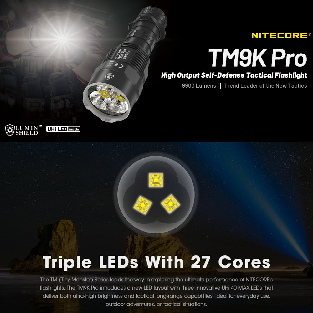 NITECORE TM9K PRO 9900 LUMEN USB-C RECHARGEABLE TORCH - TM9K-PRO